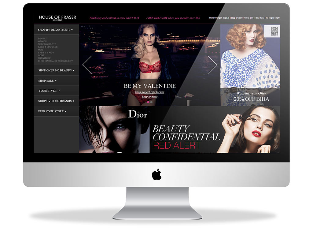 house-of-fraser-web-design