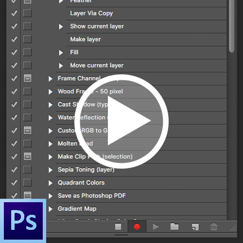 photoshop actions tutorial video