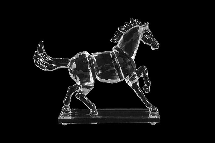 Product-photography glass horse